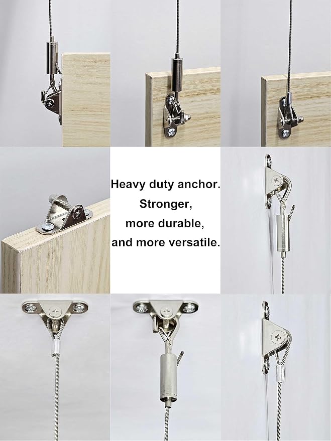 4 Sets Adjustable Hanging Wire Kit, Stainless Steel Multipurpose Suspension - Image 4