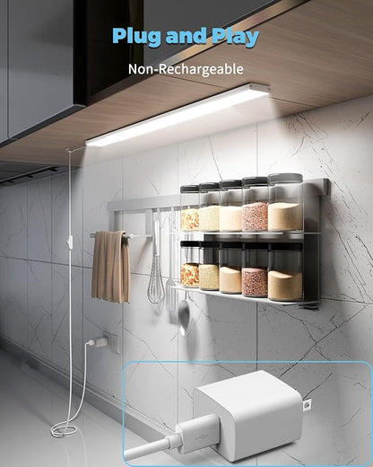 ASOKO Plug-in Under Cabinet Lighting, 24Inch LED Workbench Lights - Image 3