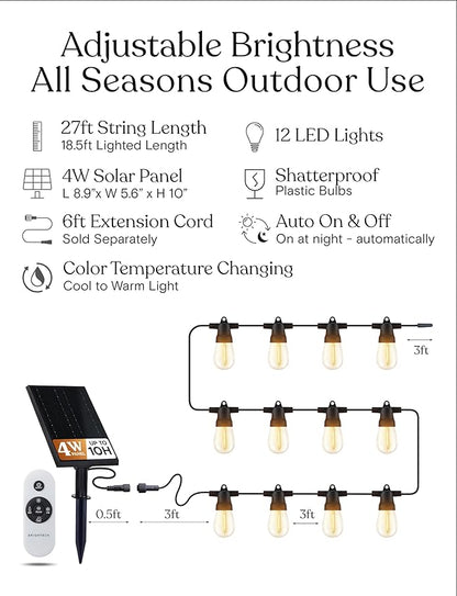 Brightech Ambience Pro 27-Ft Solar String Lights - Image 3
