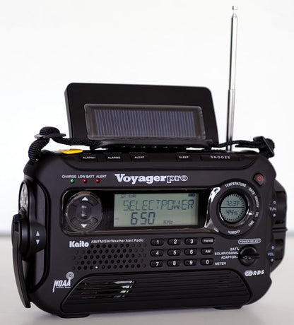 Kaito Voyager Pro KA600 Digital Solar Dynamo Hand Crank AM/FM/LW/SW & NOAA - Image 6