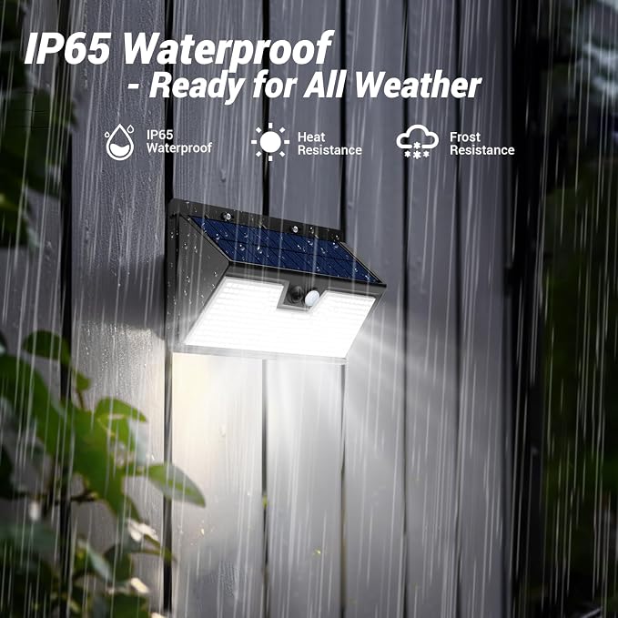 vighep Large Solar Motion Lights Outdoor, 318 LED Super Bright Shed Lights - Image 5