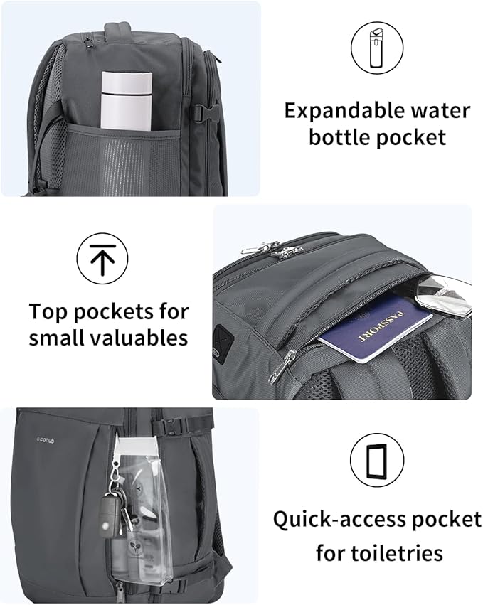 ECOHUB 17'' Travel Backpack, Personal Item Backpack - Image 6