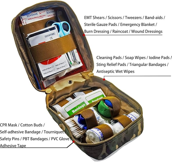 Carlebben EMT Pouch MOLLE Ifak Pouch Tactical MOLLE Medical First Aid Kit - Image 4