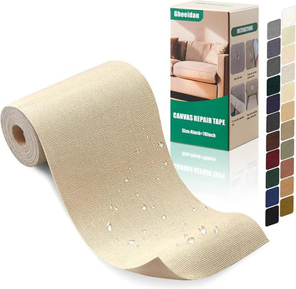 Gheeidau Canvas Repair Tape 4×70 Inch Waterproof Self-Adhesive Fabric Repair by Givethingsanewlife
