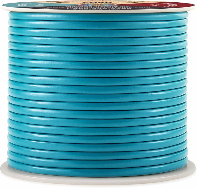 Mandala Crafts Round Genuine Turquoise Leather Cord - Image 2