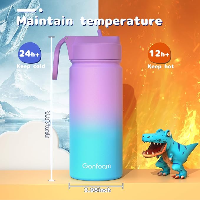 Kids Water Bottle, Stainless Steel Vacuum Insulated cup, Kids Water Bottle - Image 6