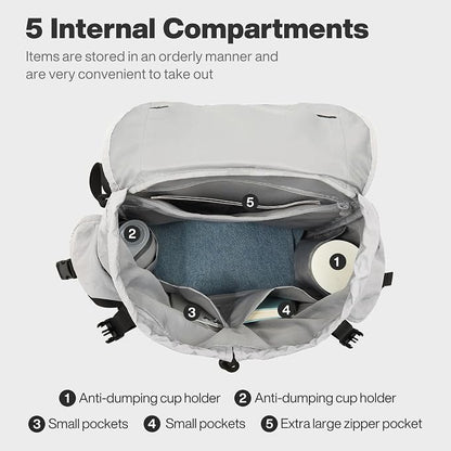 mixi Travel Backpack for Women Men, 18 Inch Carry On Laptop Backpack Flight - Image 8