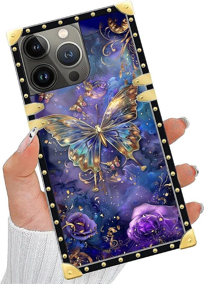 Compatible with iPhone 15 Pro Max Case, Glistening Golden Butterfly Vibrant - Image 5
