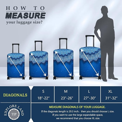 Explore Land Travel Luggage Cover Suitcase Protector Fits 18-22 Inch Case - Image 5