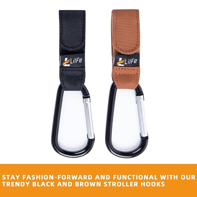 2 Pcs Brown Baby Stroller Hooks - Image 4