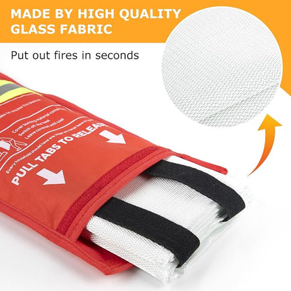 Emergency Fire Blanket, Flame Retardant Fire Blankets Emergency - Image 6