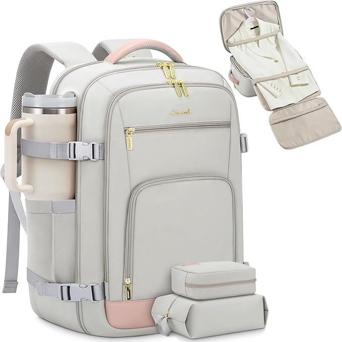 LOVEVOOK Travel Backpack for Women, 50L Carry On Backpack Flight Approved by LOVEVOOK