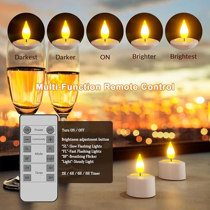 SoulBay Rechargeable Flameless LED Tea Lights Candles - Image 4