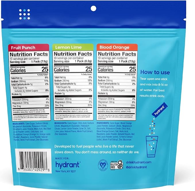 Hydrant - Hydration Powder Variety Pack, 30 Individual Instant Electrolyte - Image 2
