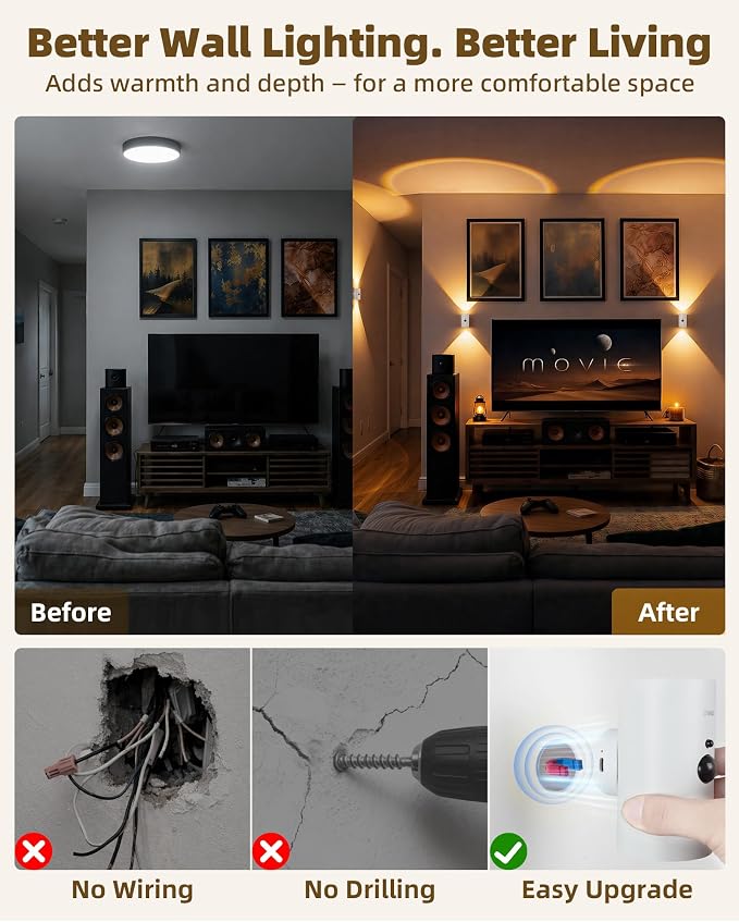 EZVALO Battery Operated Wall Sconce - Image 2