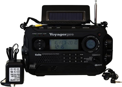 Kaito Voyager Pro KA600 Digital Solar Dynamo Hand Crank AM/FM/LW/SW & NOAA - Image 9