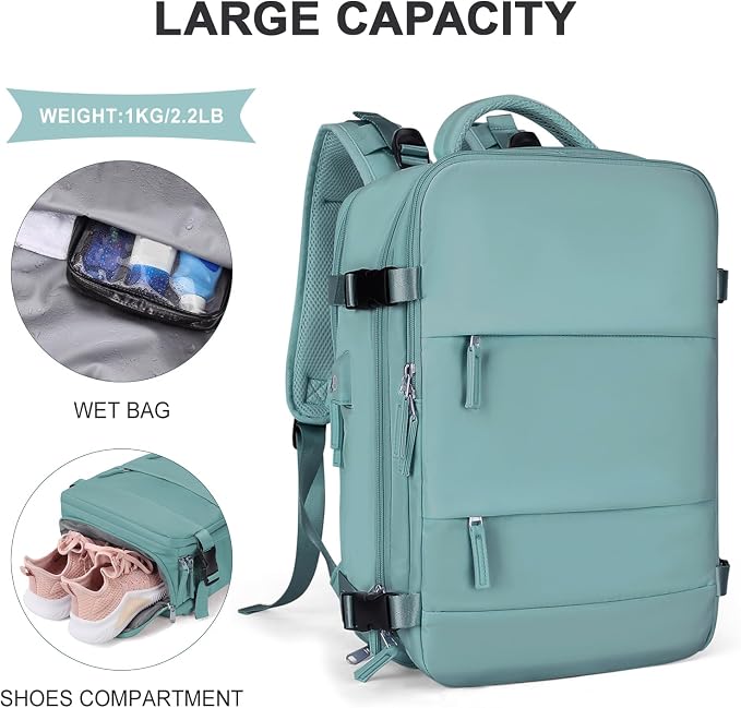 coowoz Travel Backpack For Women Men, Carry On Backpack, Hiking Backpack - Image 3