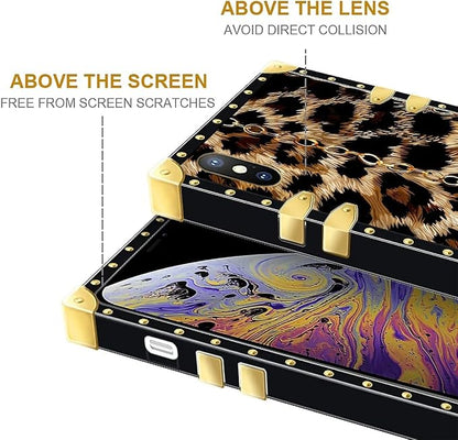 Compatible with iPhone Xs Max Case, Seamless Gold Chain Leopard Luxury Golden - Image 7