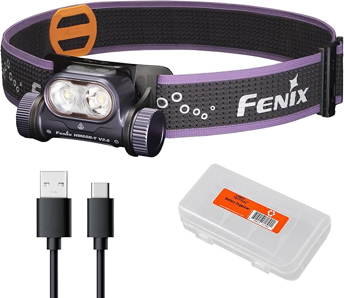 Fenix HM65R-T V2.0 Running Headlamp, 1600 Lumen White Light and Warm White Dual by Fenix