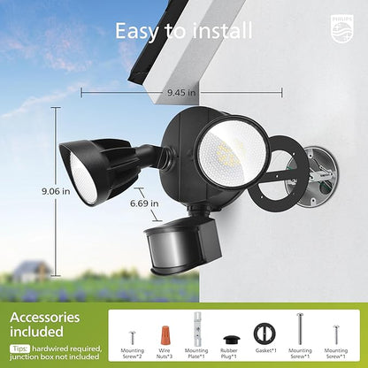 Philips 44W 4200 lm Motion Sensor LED Security Light Outdoor w/PIR, 5000K - Image 7