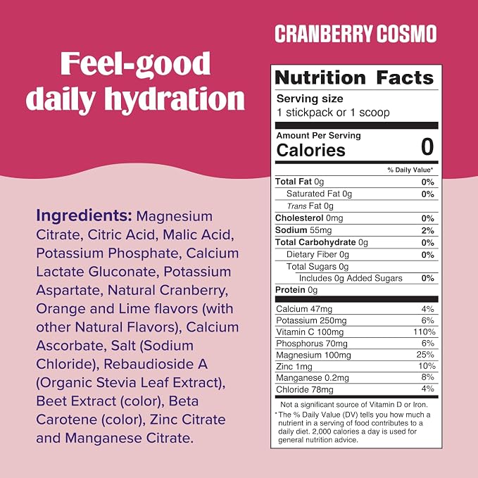 Ultima Replenisher Daily Electrolyte Powder Drink Mix – Sugar Free – Cranberry - Image 3