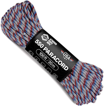 Atwood Rope MFG 550 Paracord 100 Feet 7-Strand Core Nylon Parachute Cord by AtwoodRopeMFG