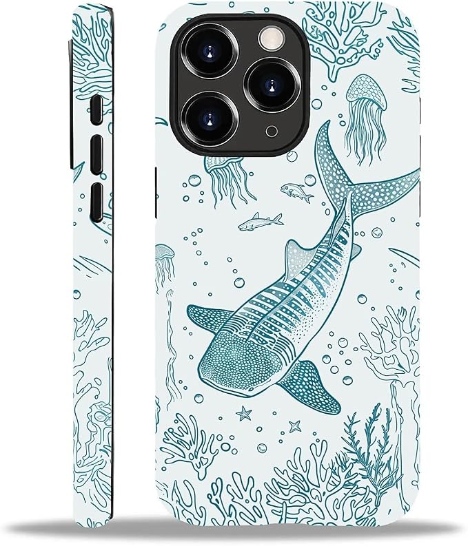 for iPhone 11 Pro Max Case, HH2 Ocean Whale Shark Hybrid 2 Layer Hard Shell by Unknown