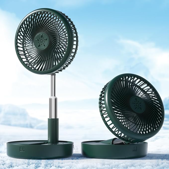 Primevolve Battery Operated Fan, Portable Rechargeable USB Floor Table Desk Fan by Primevolve