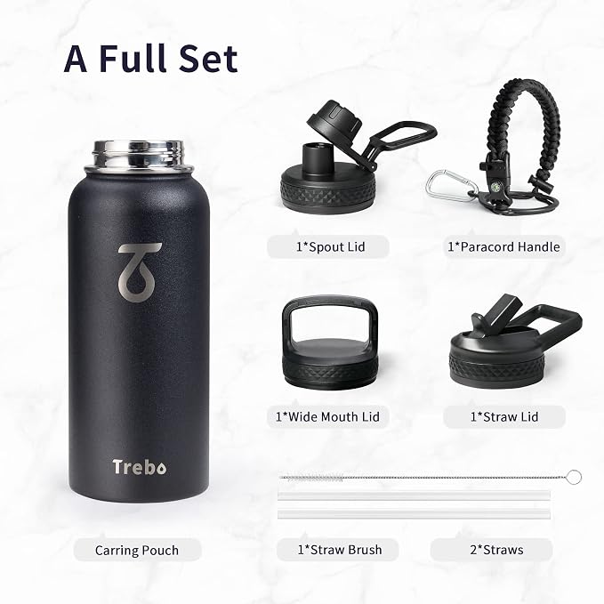Trebo 32 oz Water Bottle Insulated - Image 6