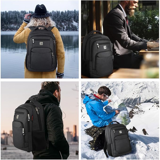 Volher Laptop Backpack, Business Travel Anti Theft Slim Durable Laptops Backpack - Image 7