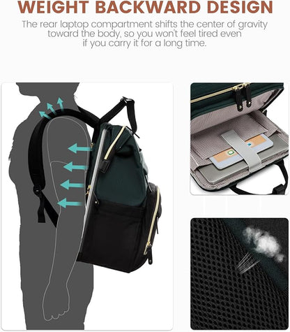 LOVEVOOK Laptop Backpack for Women, 15.6'' Waterproof Nurse Bag Teacher Work - Image 5