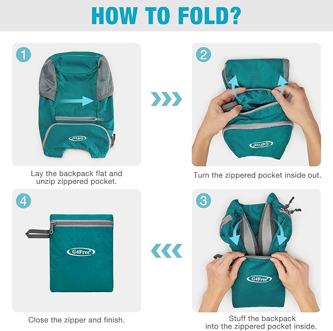 G4Free Lightweight Packable Hiking Backpack - Image 5