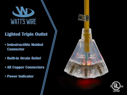 100 ft Outdoor Extension Cord Waterproof - Image 3