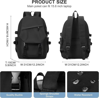 coowoz School Backpack for Men Women College Bookbag Waterproof Lightweight - Image 4