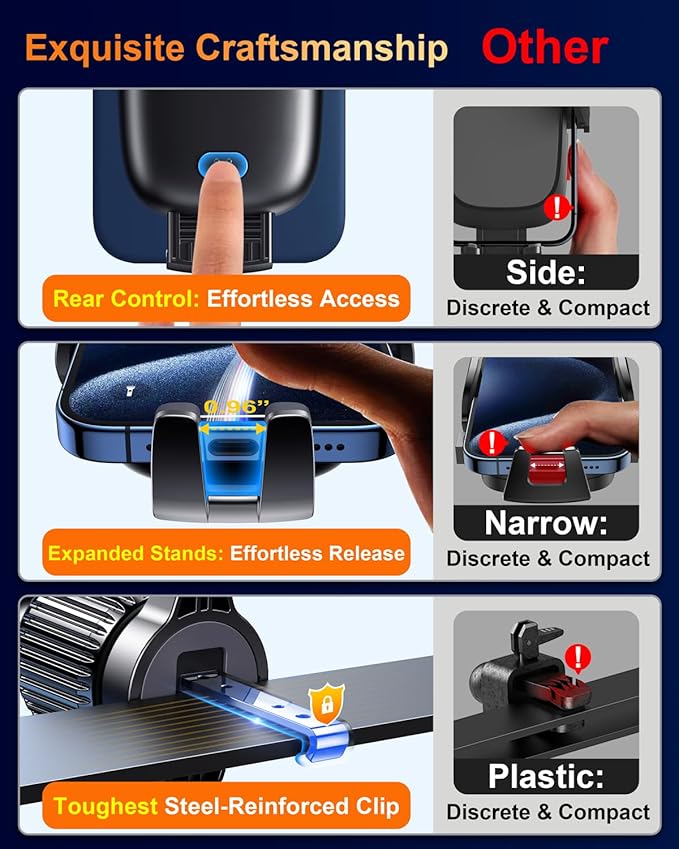 Qifutan Phone Holders for Your Car Cell Phone Mount for Car Mount Windshield - Image 7