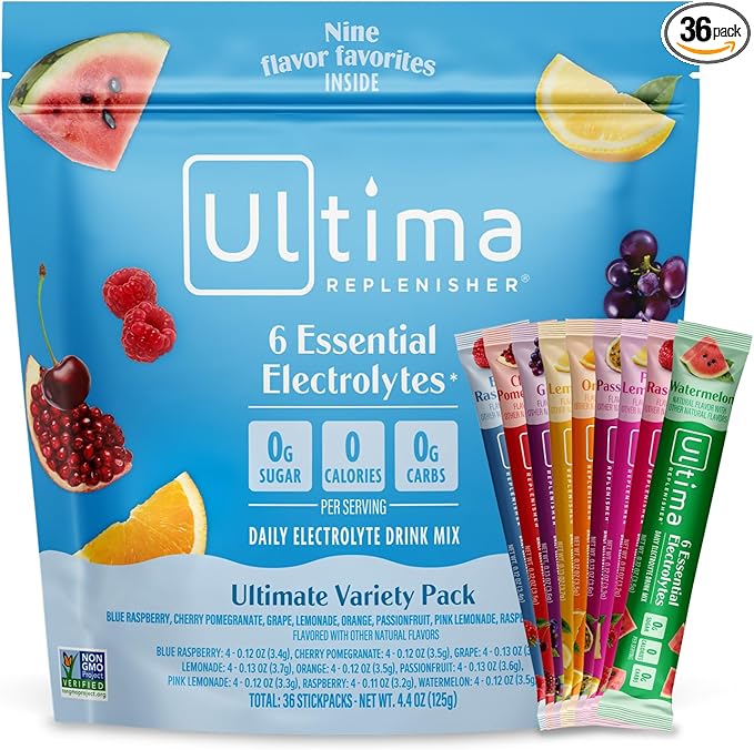 Ultima Replenisher Daily Electrolyte Powder – Ultimate Variety Pack, 36 by UltimaReplenisher