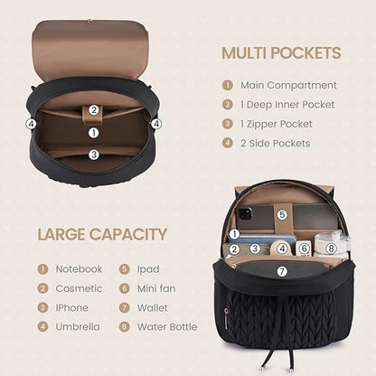 LOVEVOOK Mini Backpack for Women, Small Backpack Purse for Travel Work Cute - Image 3