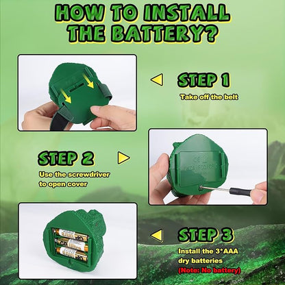 Nitigo Dinosaur Headlamp for Kids Flashlight Led Headlights Roar & Silent Mode - Image 6