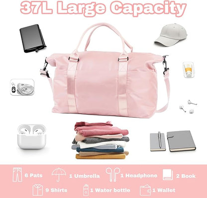 Weekender Duffel Bags for Women， Travel Totes Bag for Airplane Essentials - Image 3