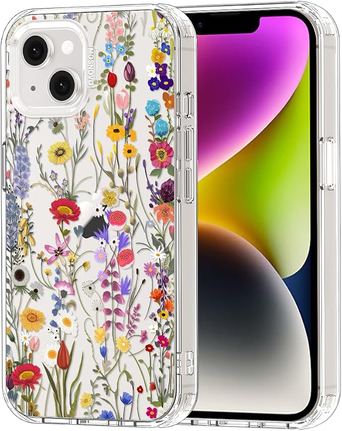 MOSNOVO for iPhone 13/14 Case | Military Grade 6.6ft Drop Tested | Clear by Mosnovo