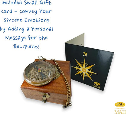 Brass Compass Gift to My Son Never Forget I Love You, Sentimental Keepsake from - Image 2