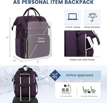 LOVEVOOK College Laptop Backpack, 15.6 Inch Travel Backpack - Image 4
