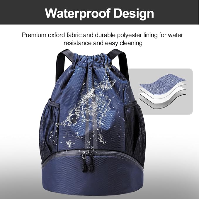 Hoedia Sports Drawstring Backpack - Image 3