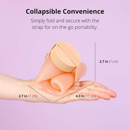BLUE GINKGO Collapsible Water Bottle – Lightweight, Foldable Silicone Bottles - Image 3