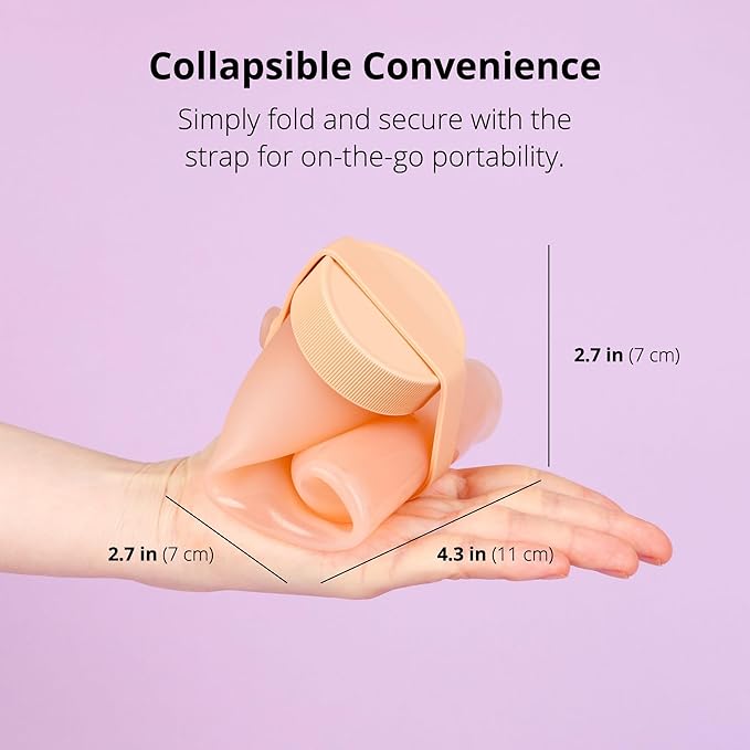 BLUE GINKGO Collapsible Water Bottle – Lightweight, Foldable Silicone Bottle - Image 3