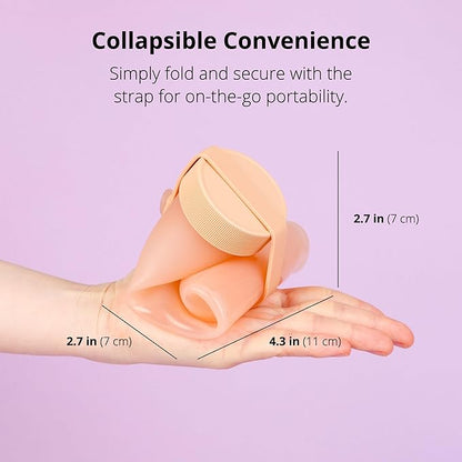 BLUE GINKGO Collapsible Water Bottle – Lightweight, Foldable Silicone Bottle - Image 3