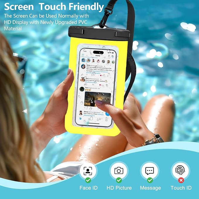 6 Pack Waterproof Phone Pouch IPX8 Universal Waterproof Case Dry Bag Phone - Image 5