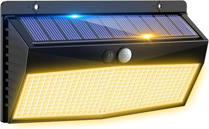368 LED Solar Motion Sensor Lights Outdoor, Solar Fence Lights by Peasur