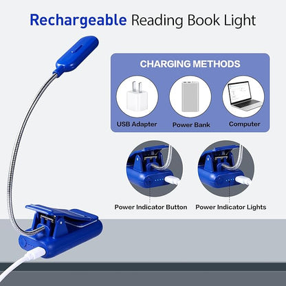 VAVOFO Rechargeable Book Light for Reading in Bed Kids, 7 LED Reading Light - Image 4