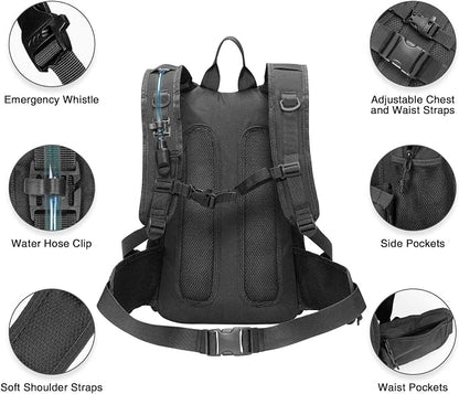 CVLIFE Hydration Backpack with 3L TPU Tactical Water Bladder, 22L Hiking - Image 7